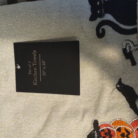 🐈‍⬛🚲🎃🐦‍⬛Halloween kitchen towels set of 2 🐦‍⬛🎃🚲🐈‍⬛ - Picture 6 of 6